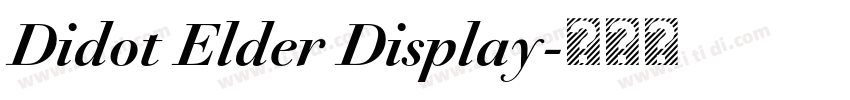 Didot Elder Display字体转换